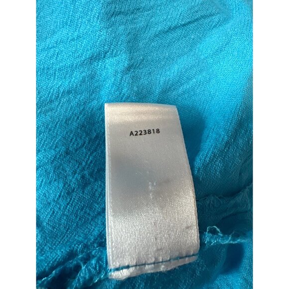 Susan Graver Split Neck Embellished 3/4 Roll Tab Sleeve Blouse Size 1X - Picture 10 of 11